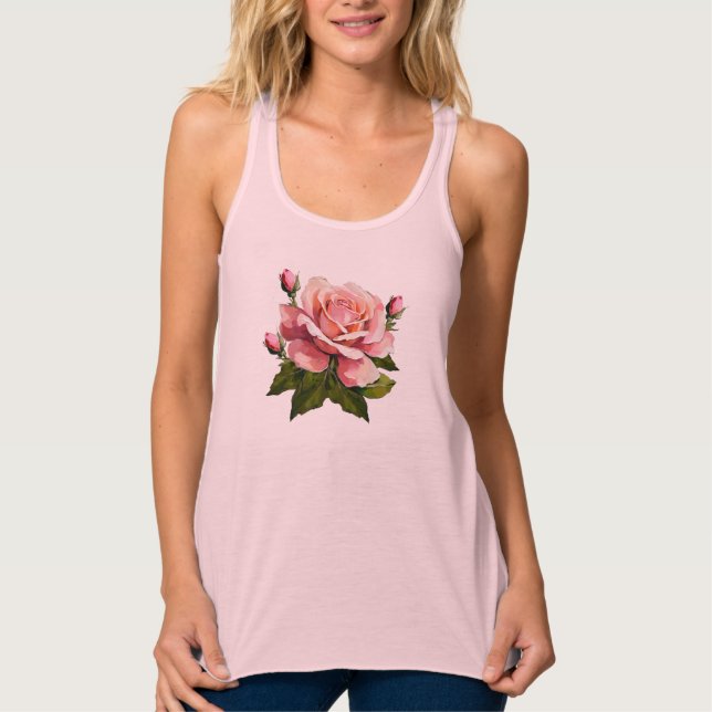 Regata Tanque Rosa Vintage (Frente)