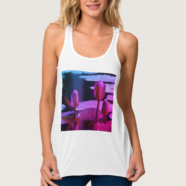 Regata Tanque Waterlily Rosa Superior (Frente)