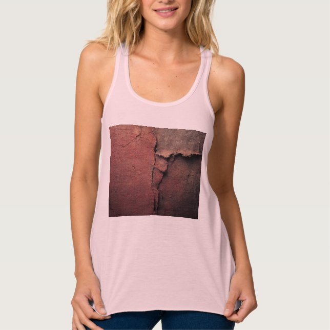 Regata Tattered Canvas Abstract in Rust and Earth (Frente)
