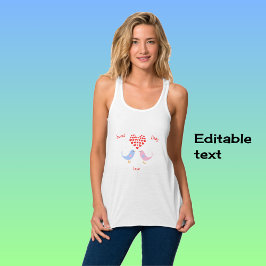 Regata Texto personalizado do amor de bebê aves doces