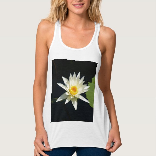 Regata Topo do Tanque Waterlily White Lotus (Frente)