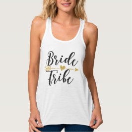 Regata Tribo Bride Preto e Impressão brilhante Ouro