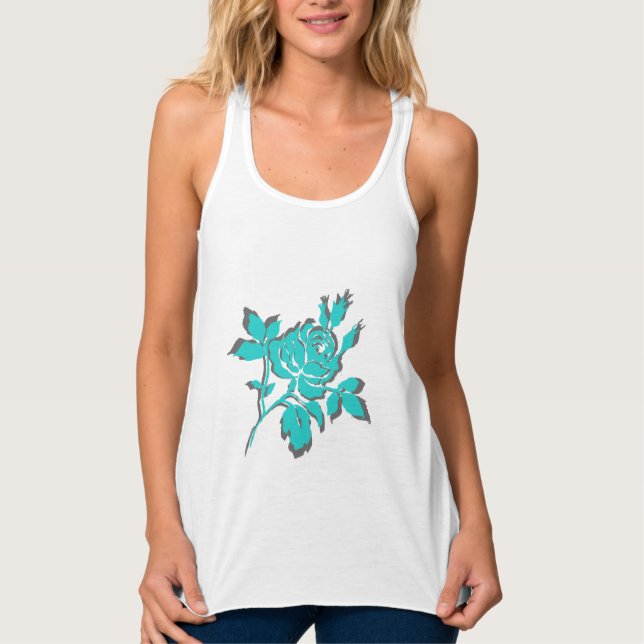 Regata TURQUOISE- e ROSA de CINZA-_Mulher-s-Tanque (Frente)