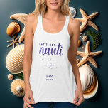 Regata Vamos de Barcos Náuticos Obter Presente Nauti Bach<br><div class="desc">Uma festa de solteira personalizada divertida,  elegante,  com tipografia e caligrafia modernas,  com o título "vamos get nauti". Uma design de náutica para uma noiva moderna e suas solteironas.</div>