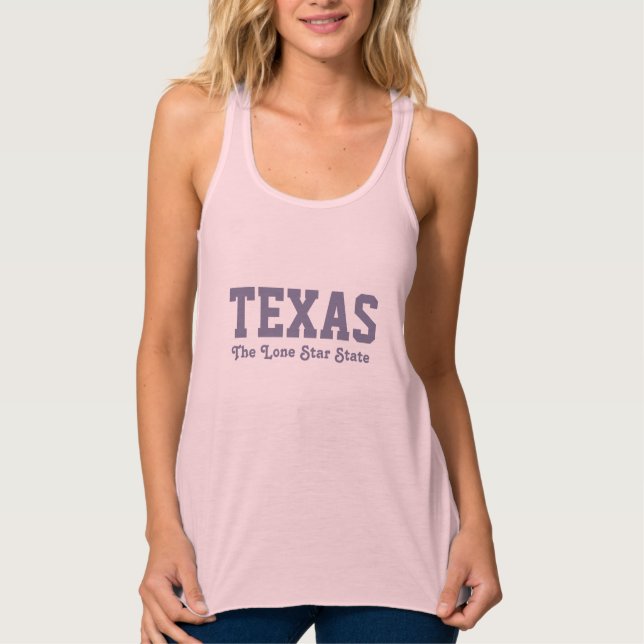 Regata Vestuário de texto personalizado TEXAS (Frente)