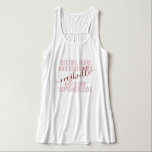 Regata Viagem de Bestie de Raparigas Rosa Personalizadas<br><div class="desc">Raparigas Personalizadas Frota Personalizada Flowy Yoga Tank Top no Fim de Semana com texto e texto editáveis para sua data,  destino ou local,  nome e citação divertida como "besties,  buds e bebidas" faz uma manga divertida e útil para seu esquadrão ou madrinhas viagem.</div>