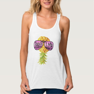 Regata Vida na praia ao contrário do abacaxi T-Shirt