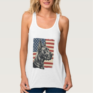 Regata Vintage Great Dane Bandeira Patriótica Vector Desi