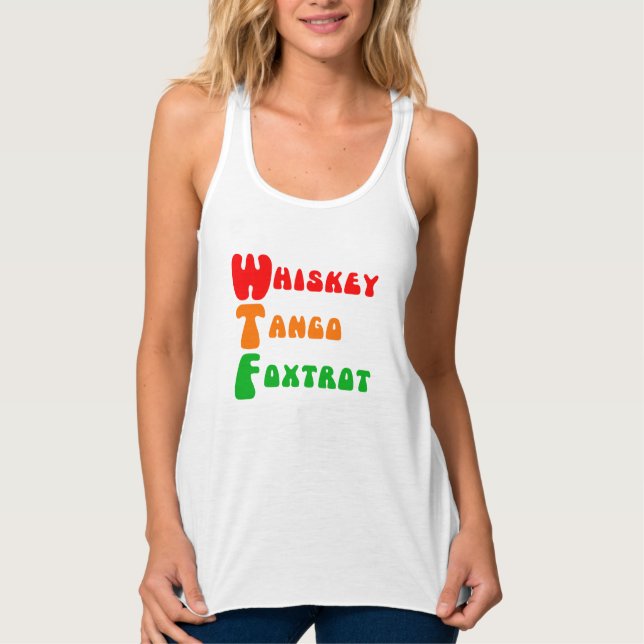 Regata WTF Whiskey Tango Foxtrot - Letra divertida (Frente)
