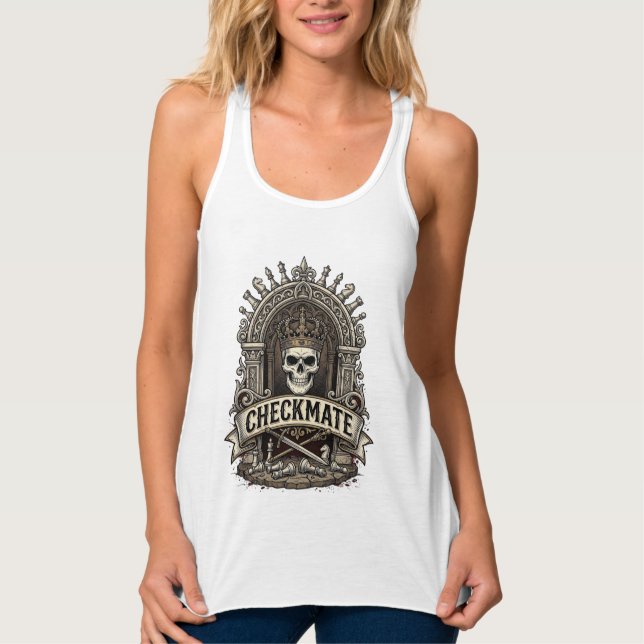 Regata Xadrez Antigo Checkmate Skull King (Frente)