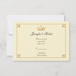 Regência da Coroa no Cartão de Resposta Dourado e