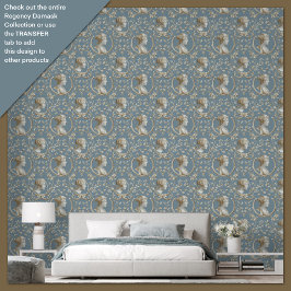 Regency Era Cameo e Floral Damask Inspirados