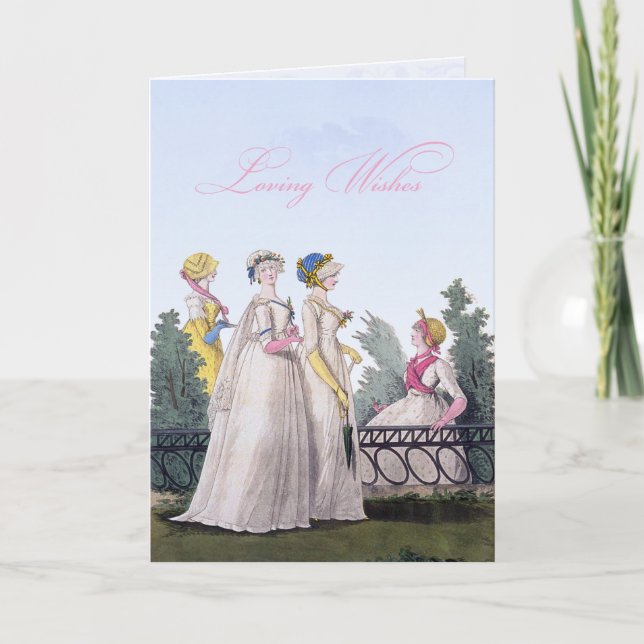 Regency Fashion Feliz Aniversário Cartão de Saudaç (Frente)