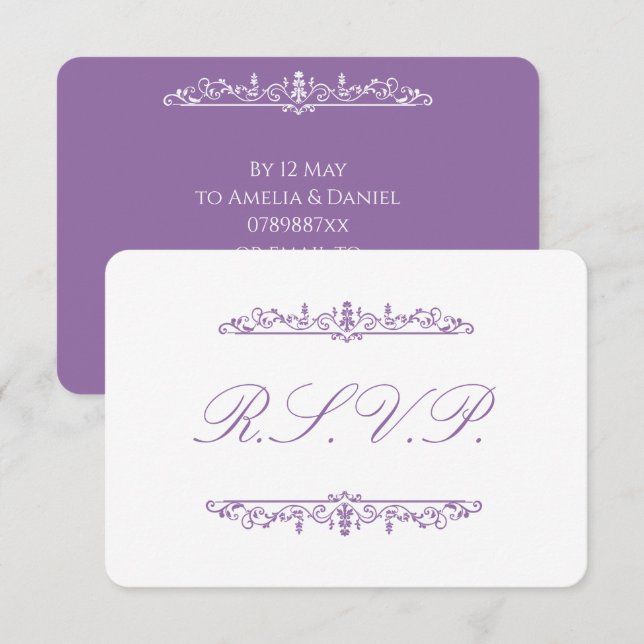 Regency  Purple RSVP (Frente/Verso)