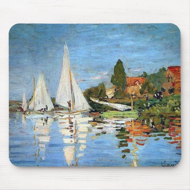 Regetta Boats Fine Art por Monet Mousepad (Frente)