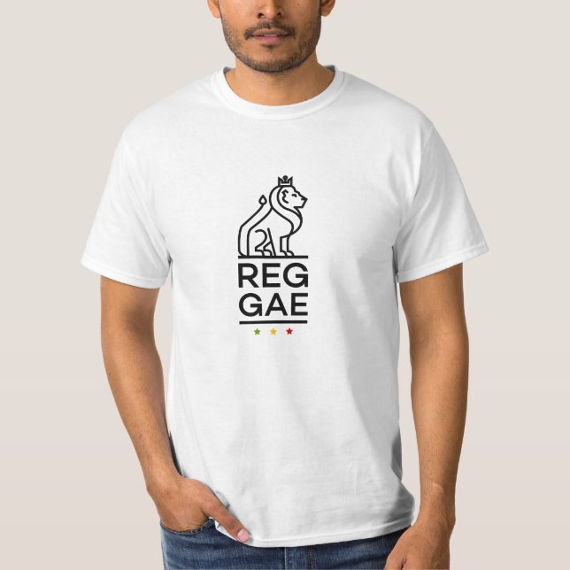 Reggae Lion Rasta Colors Reggae T-Shirt (Frente)