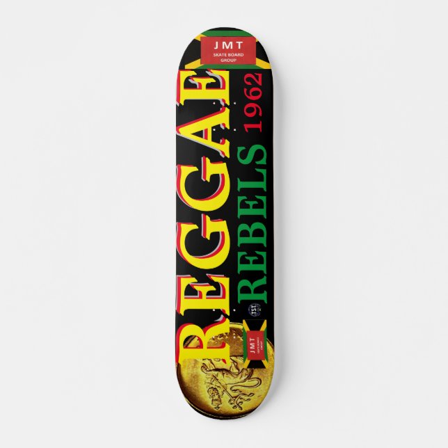 REGGAE REBEL JMT 7, 3/4", skateboard Deck (Frente)