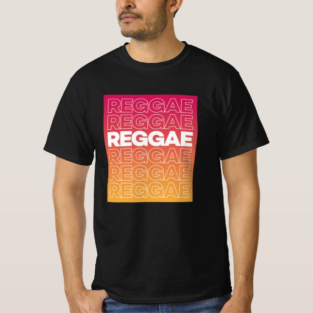 Reggae Typografia T-Shirt (Frente)