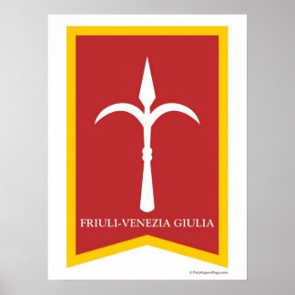 Região de Friuli Venezia Giulia Itália Poster