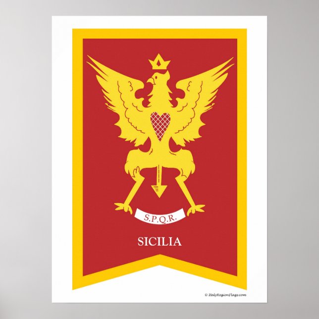 Região Sicília Itália Poster (Frente)