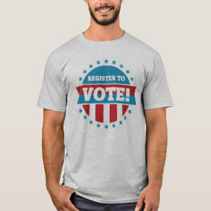 Registre-se para votar camiseta masculina