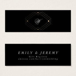 Registro Dourado Geométrico Simples Preto Moderno