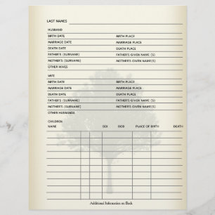 Registro Familiar Genealogia Scrapbook