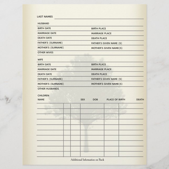 Registro Familiar Genealogia Scrapbook (Frente)