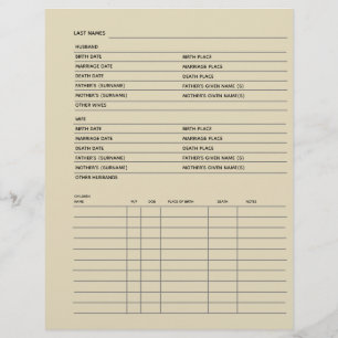 Registro Familiar Genealogia Scrapbook