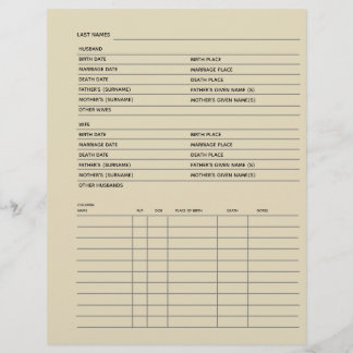 Registro Familiar Genealogia Scrapbook