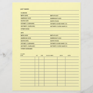 Registro Familiar Genealogia Scrapbook