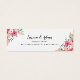 Registro Floral Bridal Inserir Cartões Mini