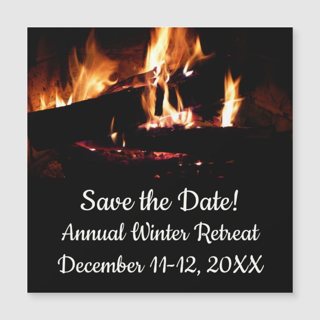 Registros na fotografia de fogo quente da Lareira (Frente)