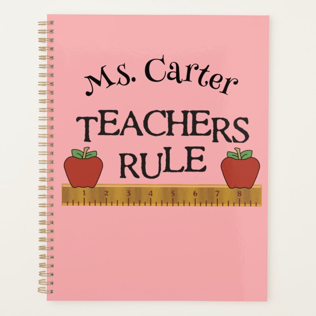 Regra de Professores Personalizado Planejador Mens (Frente)