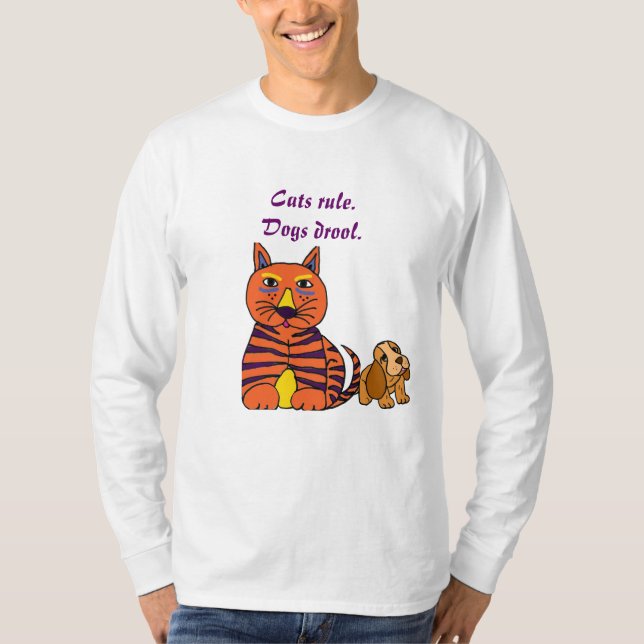 Regra dos gatos do BB. Camisa do drool dos cães (Frente)