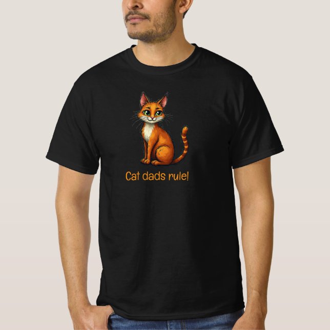 Regra dos pais de gatos - Uma camiseta para o Dia  (Frente)