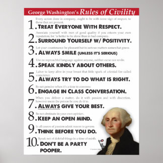Regras de Civilidade do GW Poster