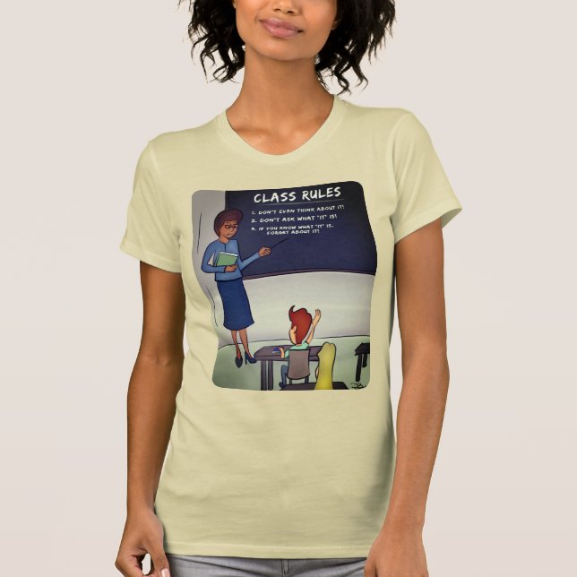Regras de classe Camiseta bege feminino (Frente)