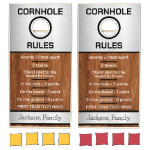 Regras de Cornhole Personalizadas