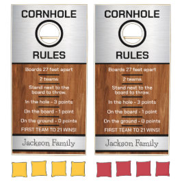 Regras de Cornhole Personalizadas