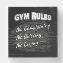 Regras de Gym: Não Reclamar de deixar de chorar