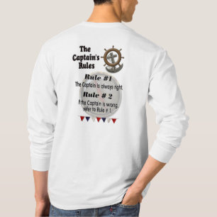 Regras do Capitão - camiseta masculina de manga lo