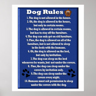 Regras para cães - Poster