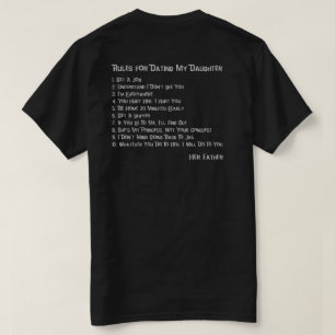 Regras para datar meu t-shirt da filha