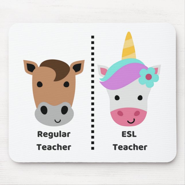 Regular CONTRA o professor Mousepad do Esl (Frente)
