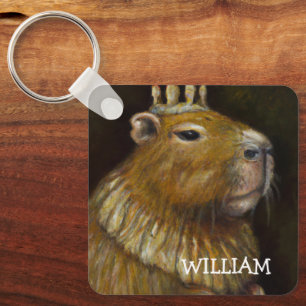 REI CAPIVARA - CHAVEIRO PERSONALIZADO DUPLO ENGRAÇ