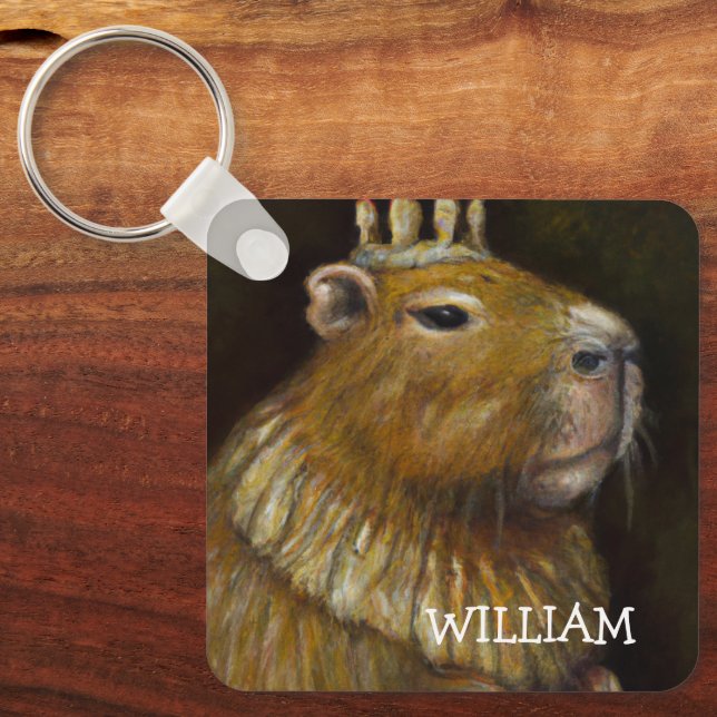 REI CAPIVARA - CHAVEIRO PERSONALIZADO DUPLO ENGRAÇ (Frente)