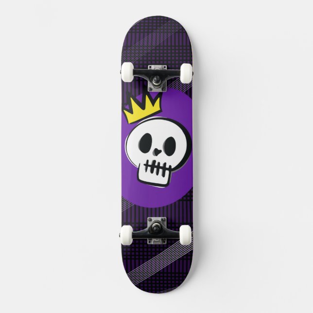 Rei Caveira – Skateboard Minimalista Punk (Frente)