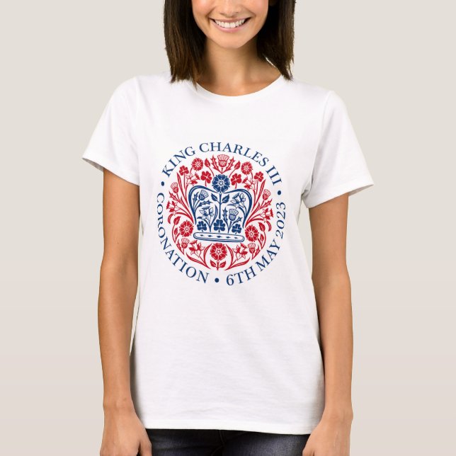 Rei Charles III Coronation Emblem T-Shirt (Frente)