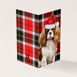 Rei Charles Spaniel com Natal Xadrez